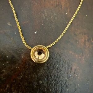 Alex and Ani Gold-Tone Necklace with Clarity Gem